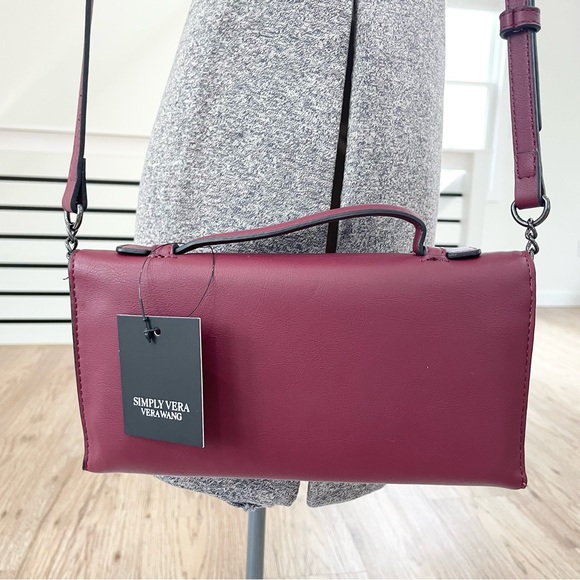 burgundy red contemporary, Simply Vera Vera Wang Crossbody purse - Picture 6 of 8